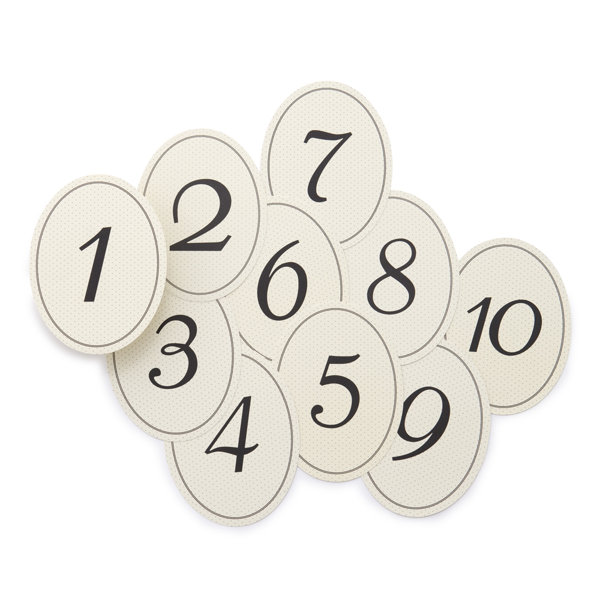GartnerStudios 1 through 10 Table Card Number Wayfair